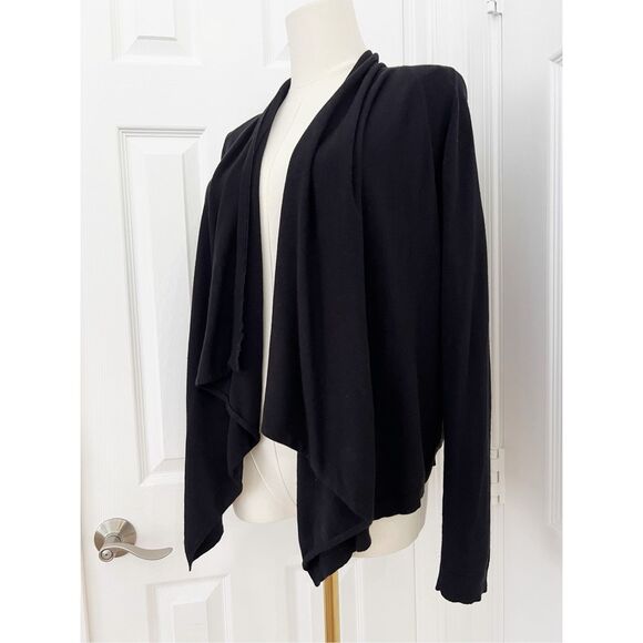 Ted Baker Womens Black Floral Panel Long Sleeves Open Front Cardigan Size 1 - Picture 2 of 4